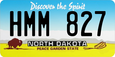 ND license plate HMM827