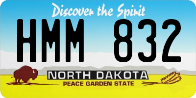 ND license plate HMM832