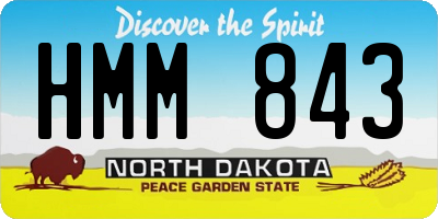 ND license plate HMM843