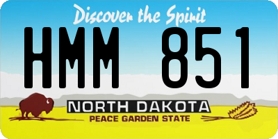 ND license plate HMM851