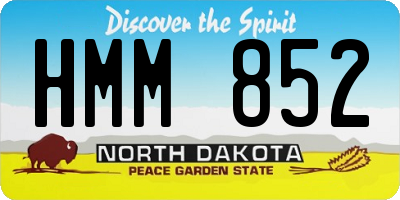 ND license plate HMM852