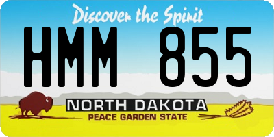 ND license plate HMM855