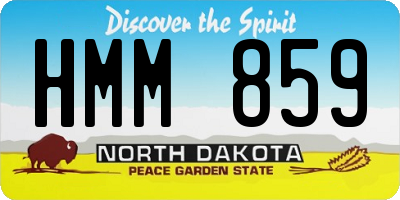 ND license plate HMM859