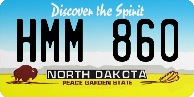 ND license plate HMM860