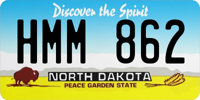 ND license plate HMM862