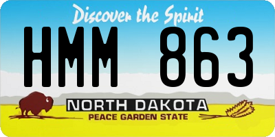 ND license plate HMM863