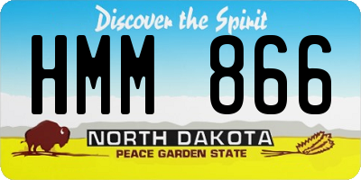 ND license plate HMM866