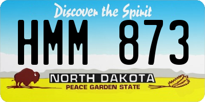 ND license plate HMM873