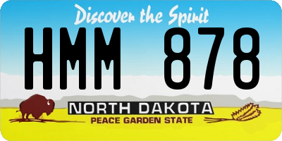ND license plate HMM878