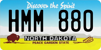 ND license plate HMM880