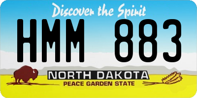 ND license plate HMM883