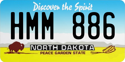 ND license plate HMM886