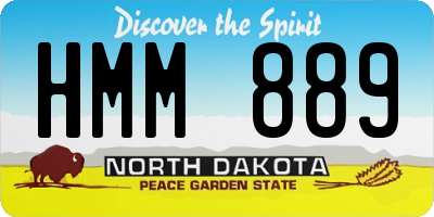 ND license plate HMM889