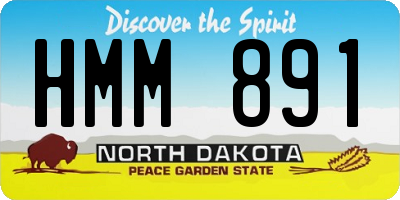 ND license plate HMM891