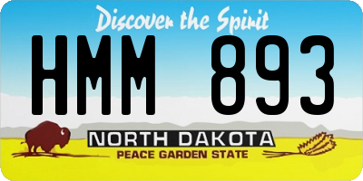 ND license plate HMM893