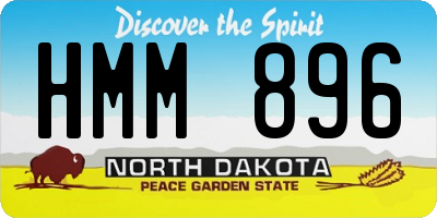 ND license plate HMM896