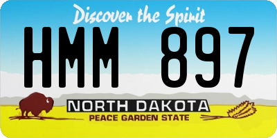 ND license plate HMM897