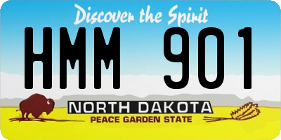 ND license plate HMM901