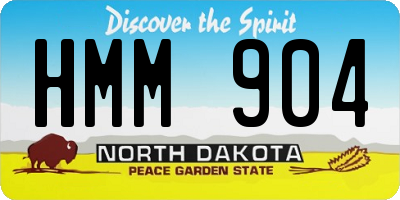 ND license plate HMM904