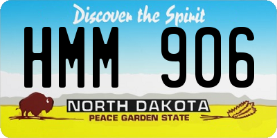 ND license plate HMM906