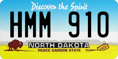ND license plate HMM910