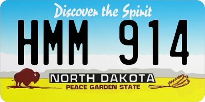 ND license plate HMM914