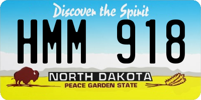 ND license plate HMM918