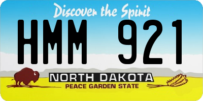ND license plate HMM921