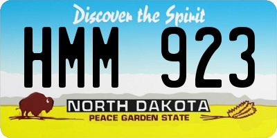 ND license plate HMM923