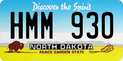 ND license plate HMM930