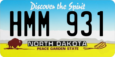 ND license plate HMM931