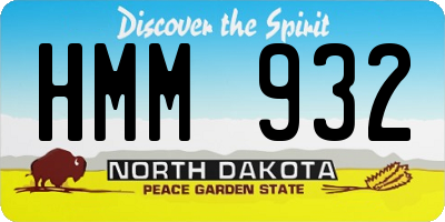 ND license plate HMM932