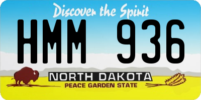ND license plate HMM936