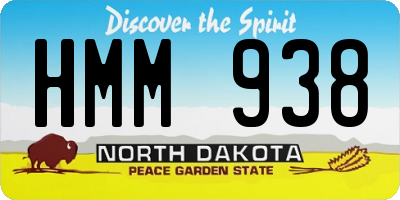 ND license plate HMM938