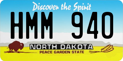ND license plate HMM940