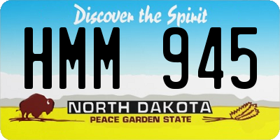 ND license plate HMM945