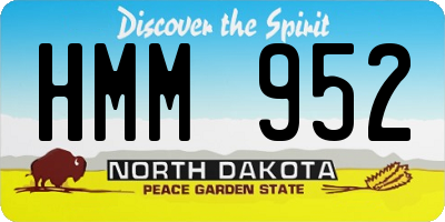 ND license plate HMM952