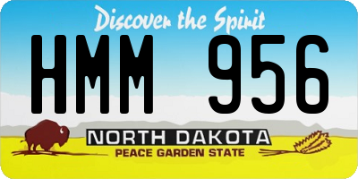 ND license plate HMM956