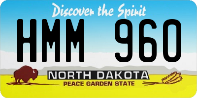 ND license plate HMM960