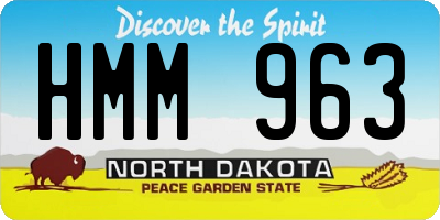 ND license plate HMM963