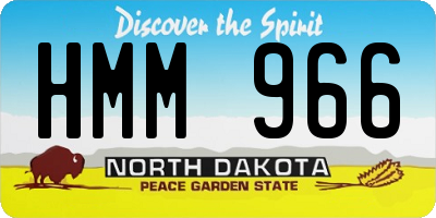 ND license plate HMM966