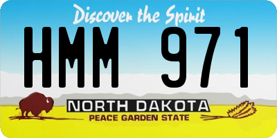 ND license plate HMM971