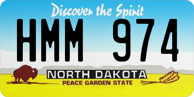 ND license plate HMM974