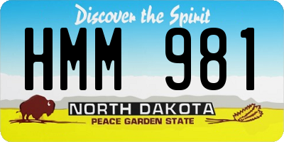 ND license plate HMM981