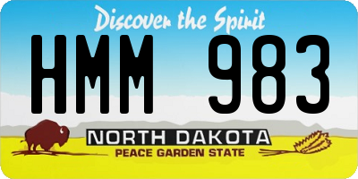 ND license plate HMM983