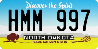 ND license plate HMM997