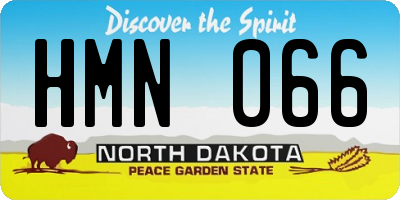 ND license plate HMN066
