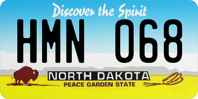 ND license plate HMN068