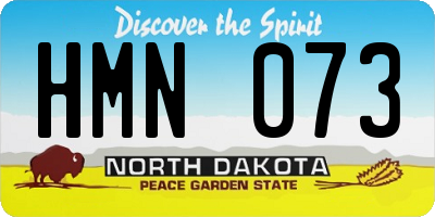 ND license plate HMN073