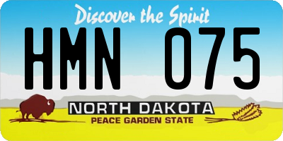 ND license plate HMN075